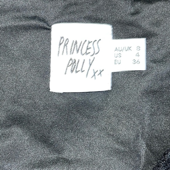 Princess Polly Braun Long Sleeve black lace  Mini Dress sz 4 - Picture 7 of 10